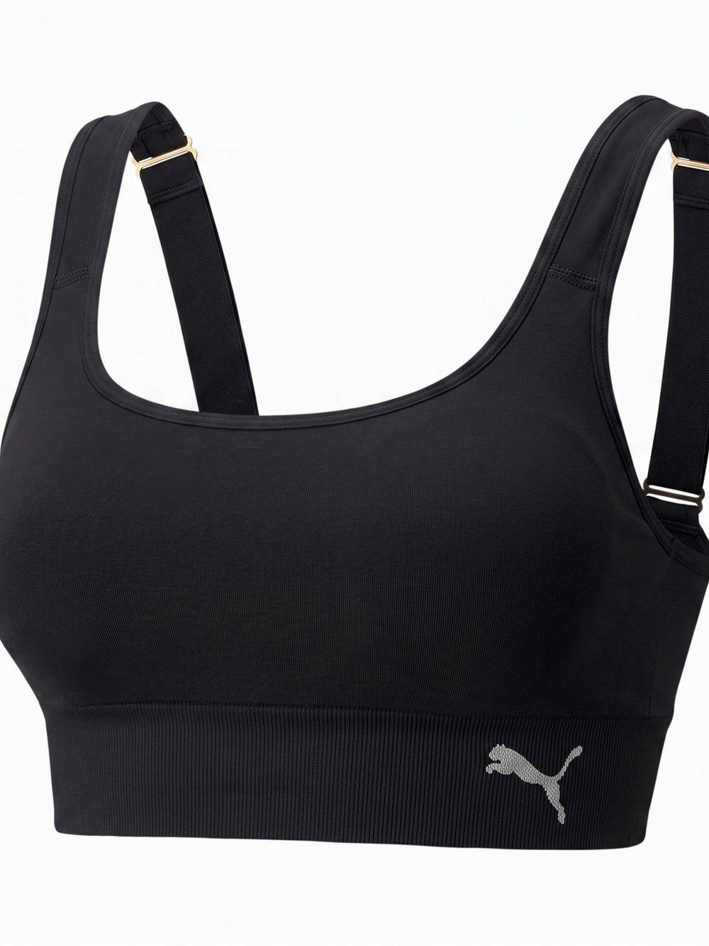 PUMA WMS Seamless Padded (Removable) Sports Bra - Black - Size Small Like New